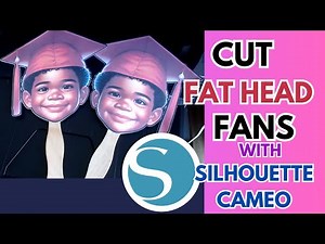 How To Make A Fat Head Grad Fan ~Print Then Cut Graduation Fan with Pictures #bigheadfan