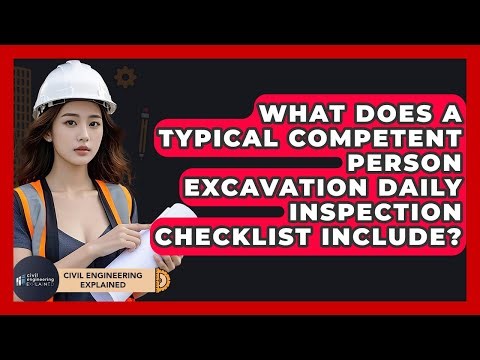 What Does A Typical Competent Person Excavation Daily Inspection Checklist Include?