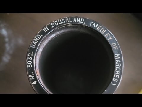 Testing a new diaphragm on a Indestructible 4 min cylinder. On a Amberola 30. "In Sousaland" 1910.