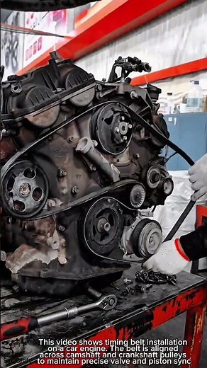Timing Belt Installation Work Tool for Engine Pulley System #worktool