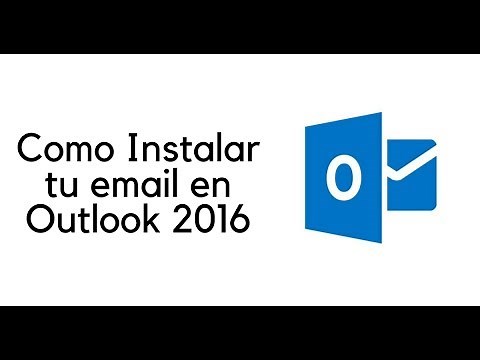 Como instalar tu email en Outlook 2016