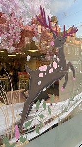 Back at @thehideawayburton_ this week and what a gorgeous window to paint! The cafe already has a very strong colour scheme and so the request was for a pink and white window… however after seeing the various design options, Becci and the team felt that the colour option just won the edge and decided to go for this pretty design. It’s always wonderful to be back with former clients, thanks again! #smudgemurals #derbyshireartist #windowartist #windowart #windowmural #supportsmallbusiness #staffor