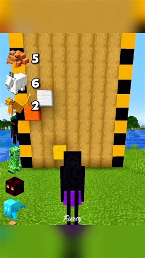 Which Minecraft Mob Place Block On Top Of Wall #minecraft #shorts