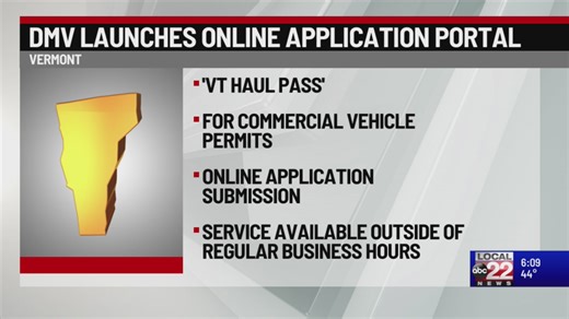 Vermont DMV launches online application portal