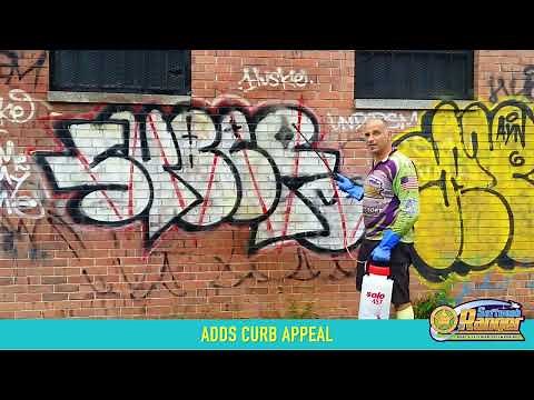 Graffiti Removal Tutorial with ‪@Softwashranger‬ and World's Best Graffiti Removal Products