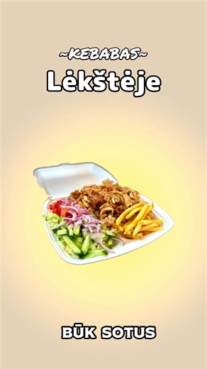 Šviežios daržovės, sultinga mėsa ir traškios bulvytės fri - tai yra mūsų kebabas lėkštėje🔥🤩. #skanumėlis #greitaspristatymas #greitasmaistas #skanu #kebabai #kaunas #donerkebab #streetfood | Buk sotus
