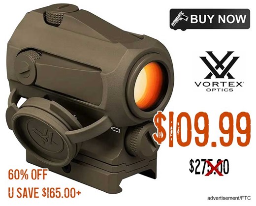 Vortex SPARC AR 2MOA Tan Red Dot Sight $109.99 60% OFF
