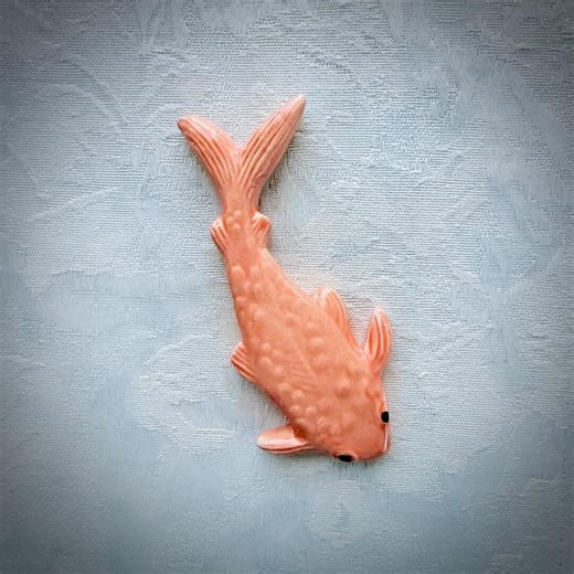 Orange Ceramic Koi, Hand Painted Art Tile, Garden Mosaic Supply - Etsy
