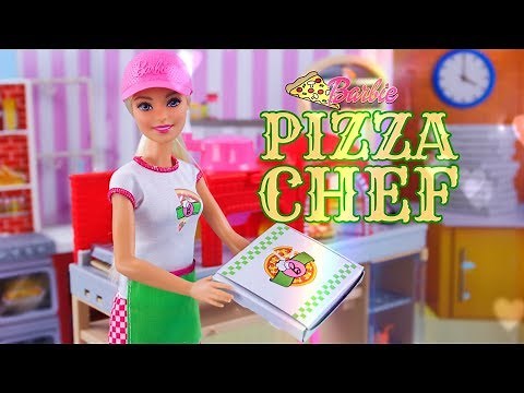 Barbie Pizza Chef Doll & Play Set PLUS Barbie Bakery Chef Doll & Play Set