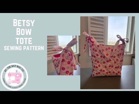 ✨ Sew the Betsy Bow Tote | Easy Beginner-Friendly Sewing Pattern Tutorial! 🎀- By The Bay Bag Co.