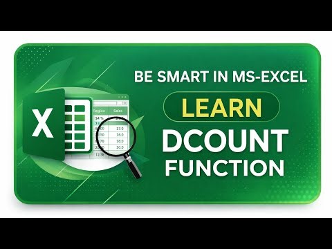 !DCOUNT FUNCTION IN MS-EXCEL!