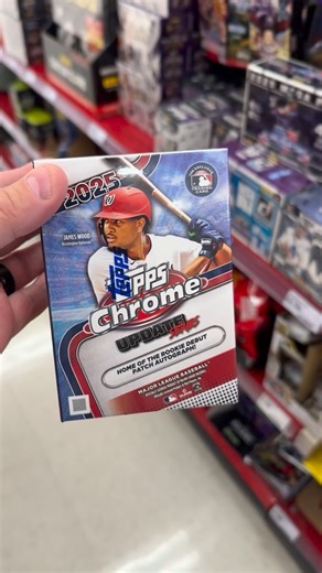 Cary on Instagram: "Let’s open up a 2025 Topps Chrome Update Blaster Box! #sportscards #baseballcards #packopening"