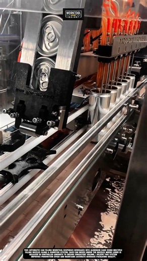 Automatic can filling worktool used to dispense beverages into aluminum cans efficiently #worktool