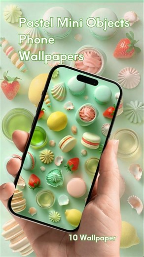 10 Wallpaper PackPastel Mini Objects Phone #Wallpapers
