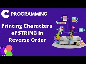 C program to print individual characters of string in reverse order.