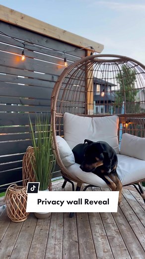 Shaded Deck Privacy Wall Reveal