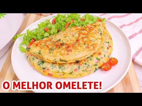 OMELETE COM QUEIJO SIMPLES E RÁPIDO - COM TOMATE | Receita
