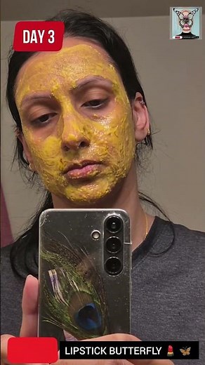 7 Day Turmeric Mask Transformation Starts Now ✨ Day 3 Update #facemask #glowup #beautytips
