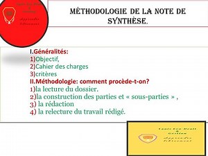 Méthodologie de la note de synthèse en Economie: Cas et corrigé
