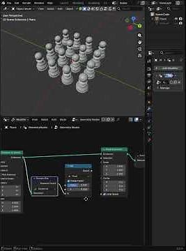 Blender Geometry Node grow and scale Effect
