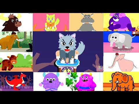 Hickory Dickory Dock ⏰ Wolf + More Funny Animals Went Up The Clock Effects