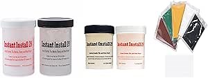 Instant Install 29-8 oz & 20 oz Epoxy Permanent Repair Kit with EZ-Tint 10 g 5-Pack - Granite, Tile, & Marble - Rebonds/Rebuilds - Dry in 29 Minutes