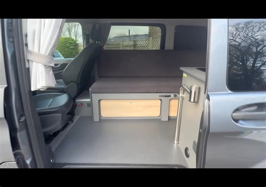 Mercedes-Benz Vito 2015, 2 berth motorhome for sale in Cumbria. Automatic gearbox and Right hand drive with 67,000 miles. Find out more https://www.motorhomedepot.com/vehicle/20251116838323. | Motorhome Depot