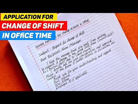 Application For Shift Change in Office