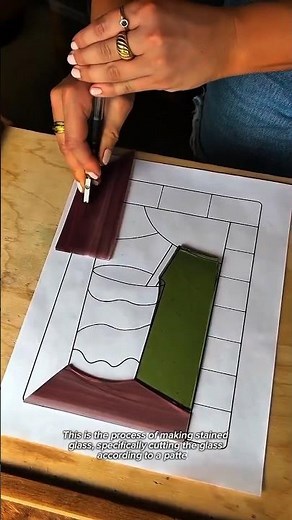 How Stained Glass Is Precisely Cut by Hand