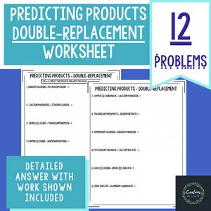Predicting Products - Double-Replacement - Detailed Key - Distance Learning