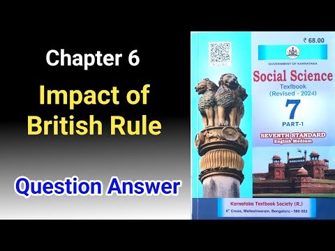 7th Chapter 6 | Impact Of British Rue Question and Answer