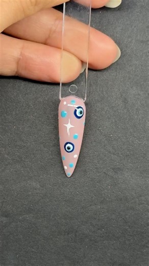 Easy Evil Eye Nail Art 🧿 Beginner Friendly DIY✨ #beginnerfriendly #diynails #evileyes #trendynails