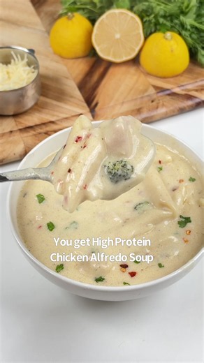 Say “YUM” if you would eat this Creamy Low Carb Slow Cooker Chicken Alfredo Soup 🤤🥣🙌 Recipe below ⬇️ Get my KETO PASTA with 20g protein by searching: Care Free Kitchen Keto Pasta on Amazon or going to the link in my bio ❤️ What you need: 8 oz low carb pasta, boiled and drained 2 chicken breasts, cubed 16 oz broccoli, chopped 1 block cream cheese 32 oz chicken broth 2 tbsp minced garlic 1/4 cup butter 1/2 cup heavy cream 1 cup Parmesan 1 tsp each: garlic powder, onion powder, salt, pepper, Ita