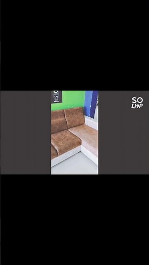 Modern L-Shaped Sectional Sofa $565 | Brown & White Minimalist Couch | Factory Direct 2026 #sectiona