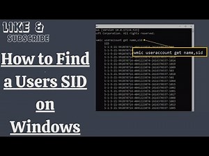 How to Find a Users SID on Windows