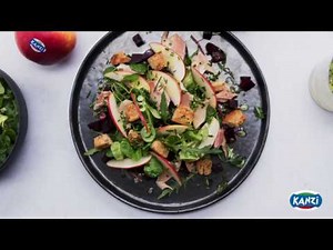 SALADE BETTERAVE ROUGE POMME KANZI® AVEC DE LA TRUITE FUMÉE - recette