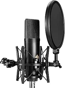 ALABS XLR Podcast Microphone - Professional Condenser Studio Mic with 25mm Large Diaphragm, Shock Mount, Pop Filter for Streaming, Podcasting, Vocals, and Recording AC88