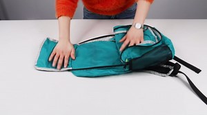 Foldable Backpack with Inside Pocket Folding Teal Plum