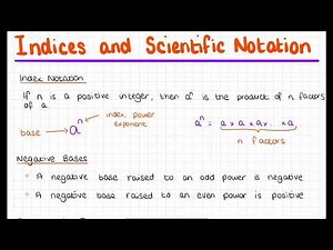 Index Notation and Index Laws