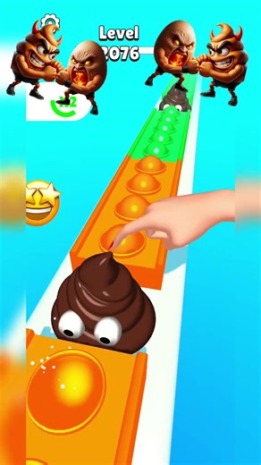 Ultimate Poop Egg Popper Game 💩 | Crazy Hand Touch Challenge | Pop Run 3D Funny Moments #shorts