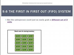9.6 The First In First Out (FIFO) system