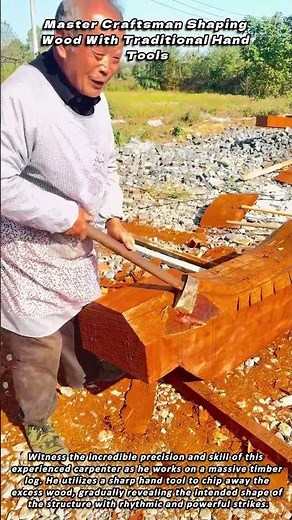 Master Craftsman Shaping Wood With Traditional Hand Tools