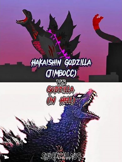 Godzilla (In Hell) vs Hakaishin Godzilla (JimboCC) |#godzillainhell #jimbocc