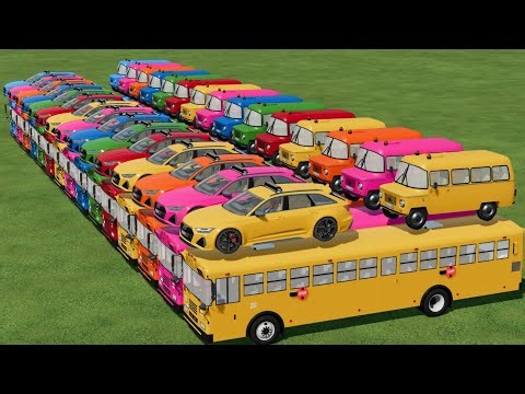 Biggest Bus vs Mini Bus & Cars Delivered By Big Bus In Fs22 | Farming Simulator 22 |