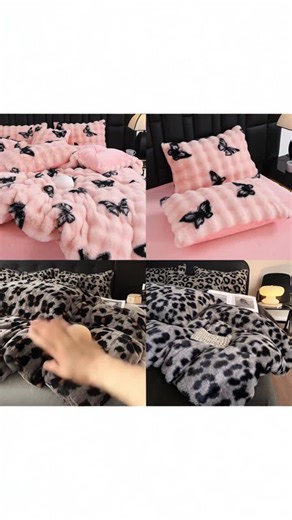 Luxury Faux Rabbit Fur Leopard & Butterfly 3-Piece Bedding Set, Ultra Soft Warm Duvet Cover with Zipper Closure, 2 Pillowcases Included #bedroommusthaves #oversizedcomforter #fluffycomforter #cozyfleeceblanket #floralquiltset #tuftedcomforter #bohofloralquiltset #sheetsets #comforters #bedsheetset