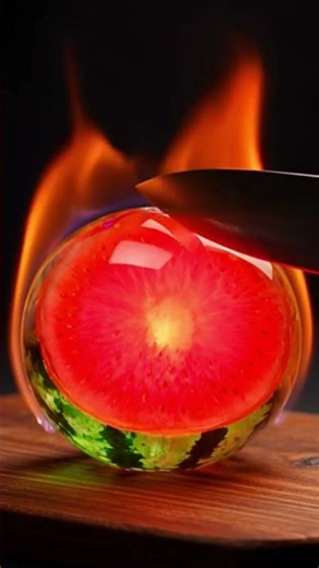 ASMR Burning Fruits on Fire 🔥
