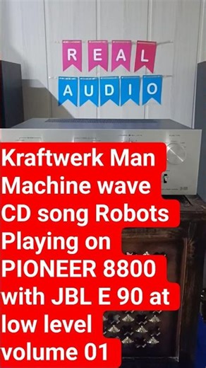 Kraftwerk Man Machine wave CD song Robots Playing on PIONEER SA 8800 with JBL E 90 volume level 01