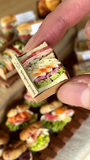 How to Make a Miniature Clay Sandwich 😁