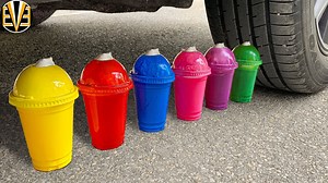 Experiment Car vs Pepsi, Cream, Rainbow Plastic Cup | Crushing Crunchy & Soft Things by Car | EvE