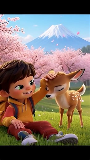 "Jake, a cute cartoon explorer boy with brown hair, a small backpack, and an explorer suit."